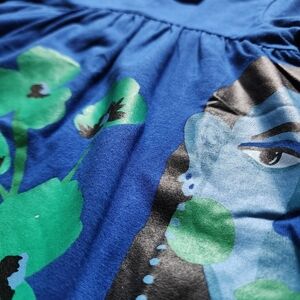 Nordstrom By Cristina Martinez Graphic Blue Floral Dress Size 3 M New W Tags